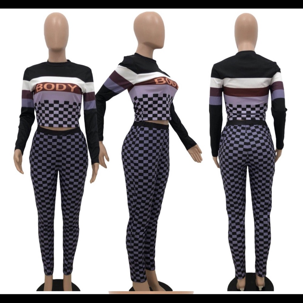 🔥Body trendy plaid sexy two-piece set.🔥 - Picture 2 of 5